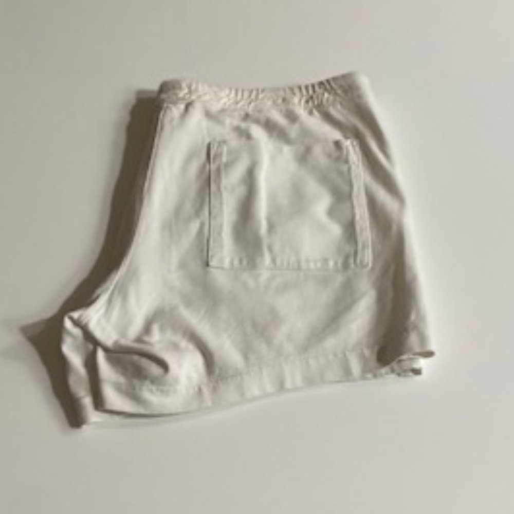 James Perse White Cotton Drawstring Shorts Womens Size Medium